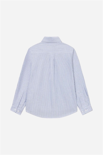 Les Deux Konrad Contrast Oxford Shirt - Light Blue / White